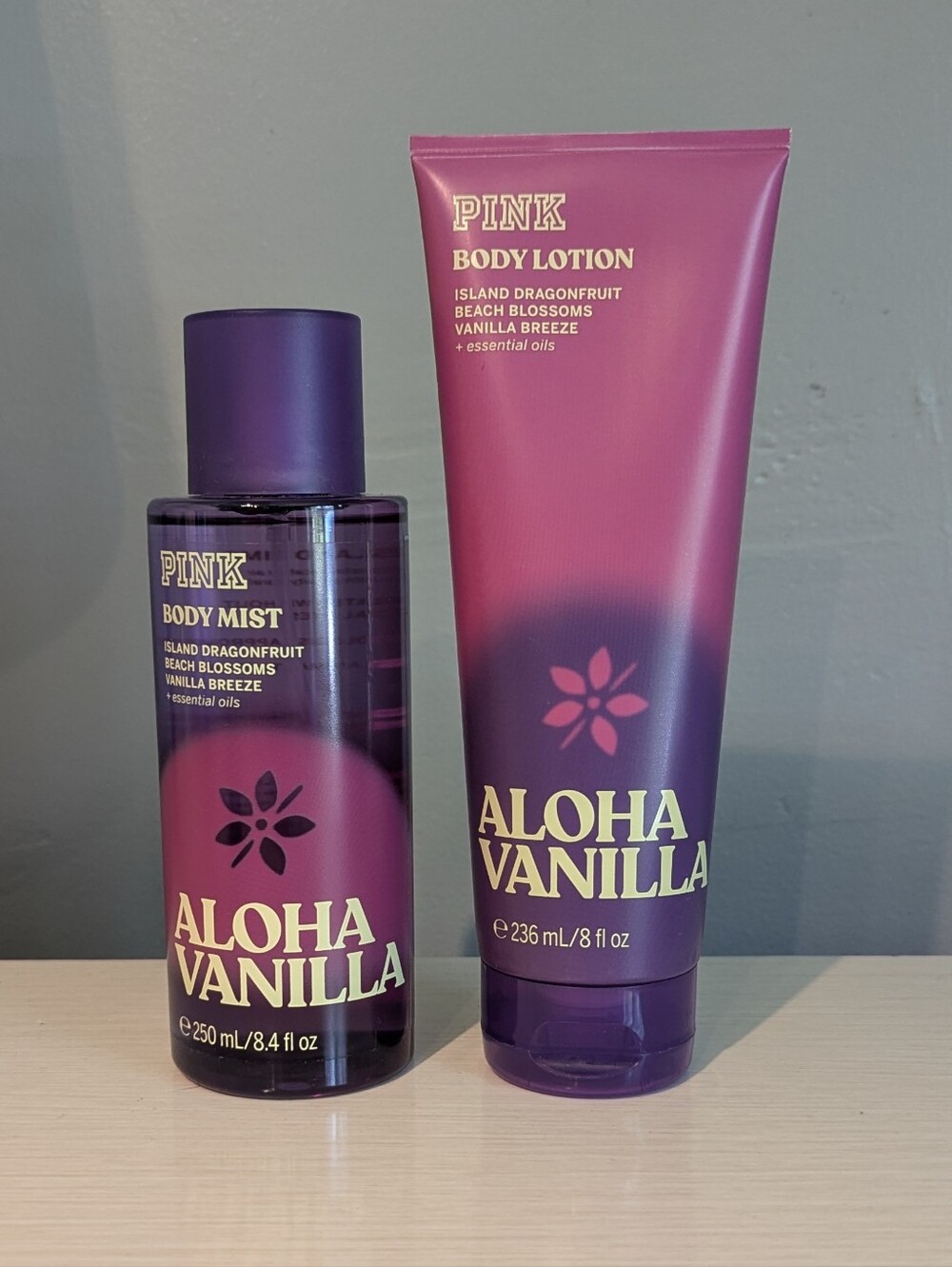 Victoria's Secret Pink Aloha Vanilla Fragrance Mist And Lotion